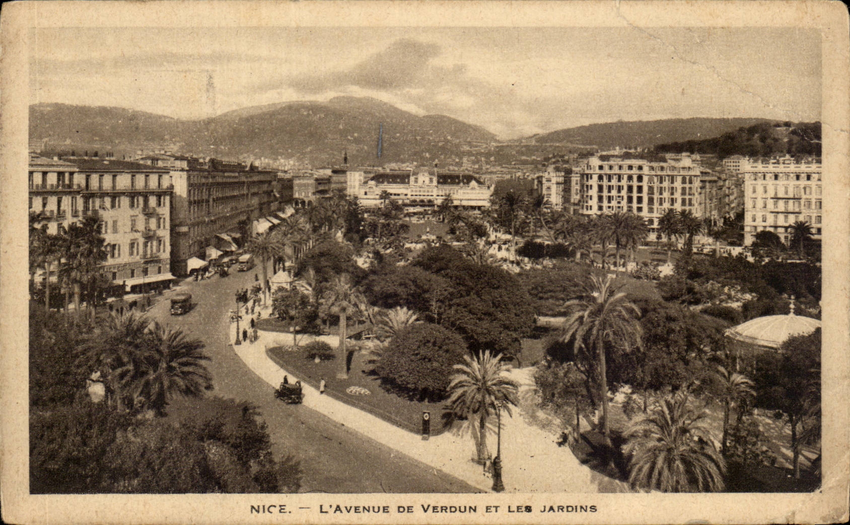 CPA Nice the avenue of VErdun and gardens