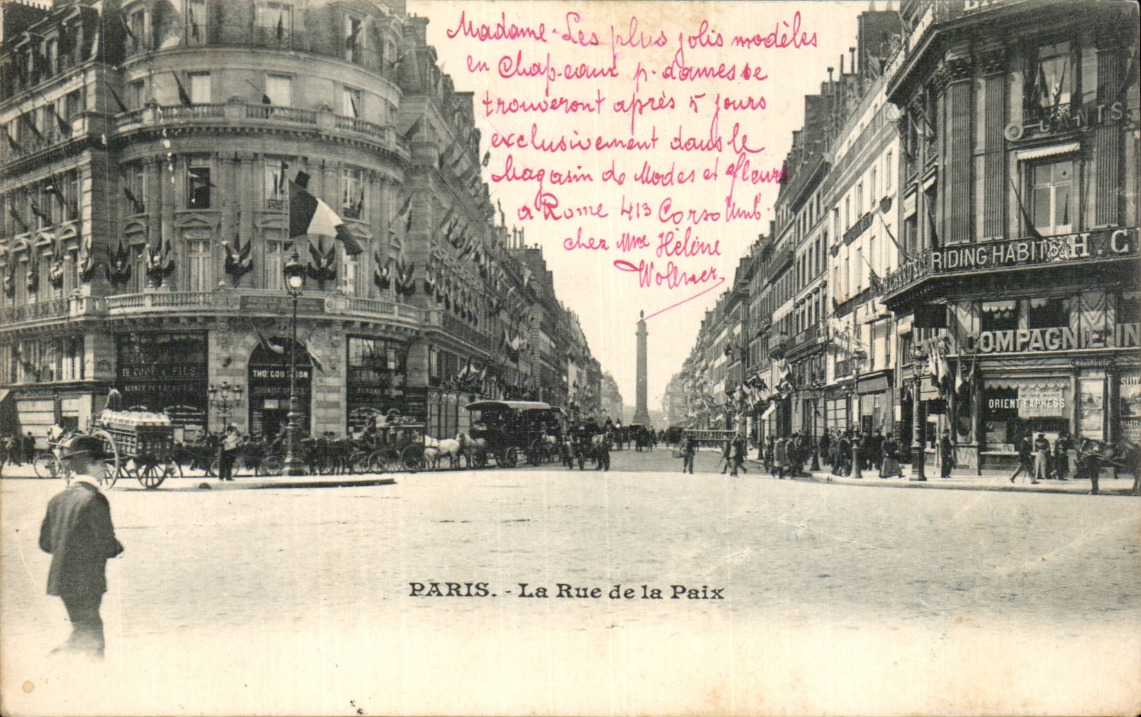 Paris CPA la rue de la paix