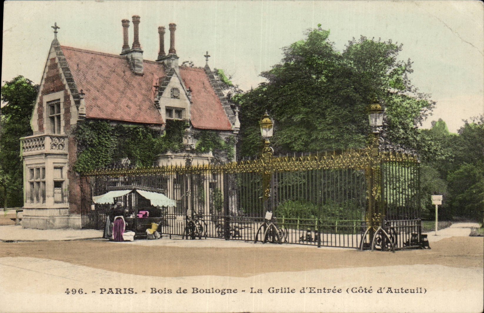 Paris CPA Bois de Boulogne La grille d'entree ( cote d'Auteuil )