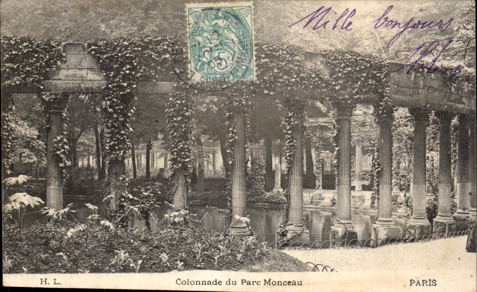 Paris CPA Colonnade of the park Heap
