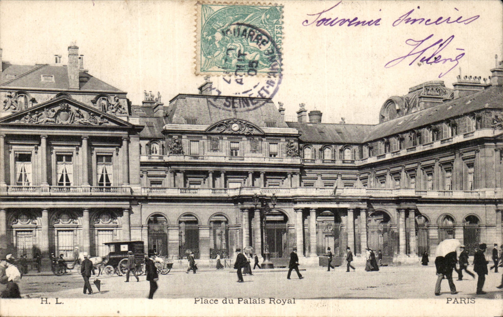 Paris CPA Place du palais royal