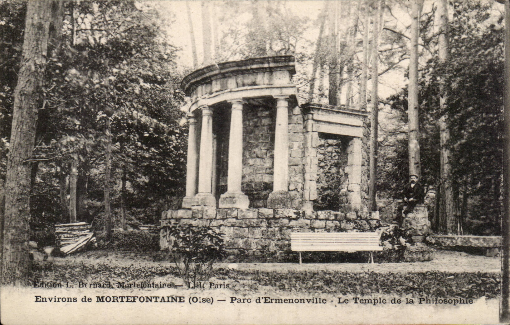 Surroundings of Mortefontaine Park of Ermenonville the temple of philosophy