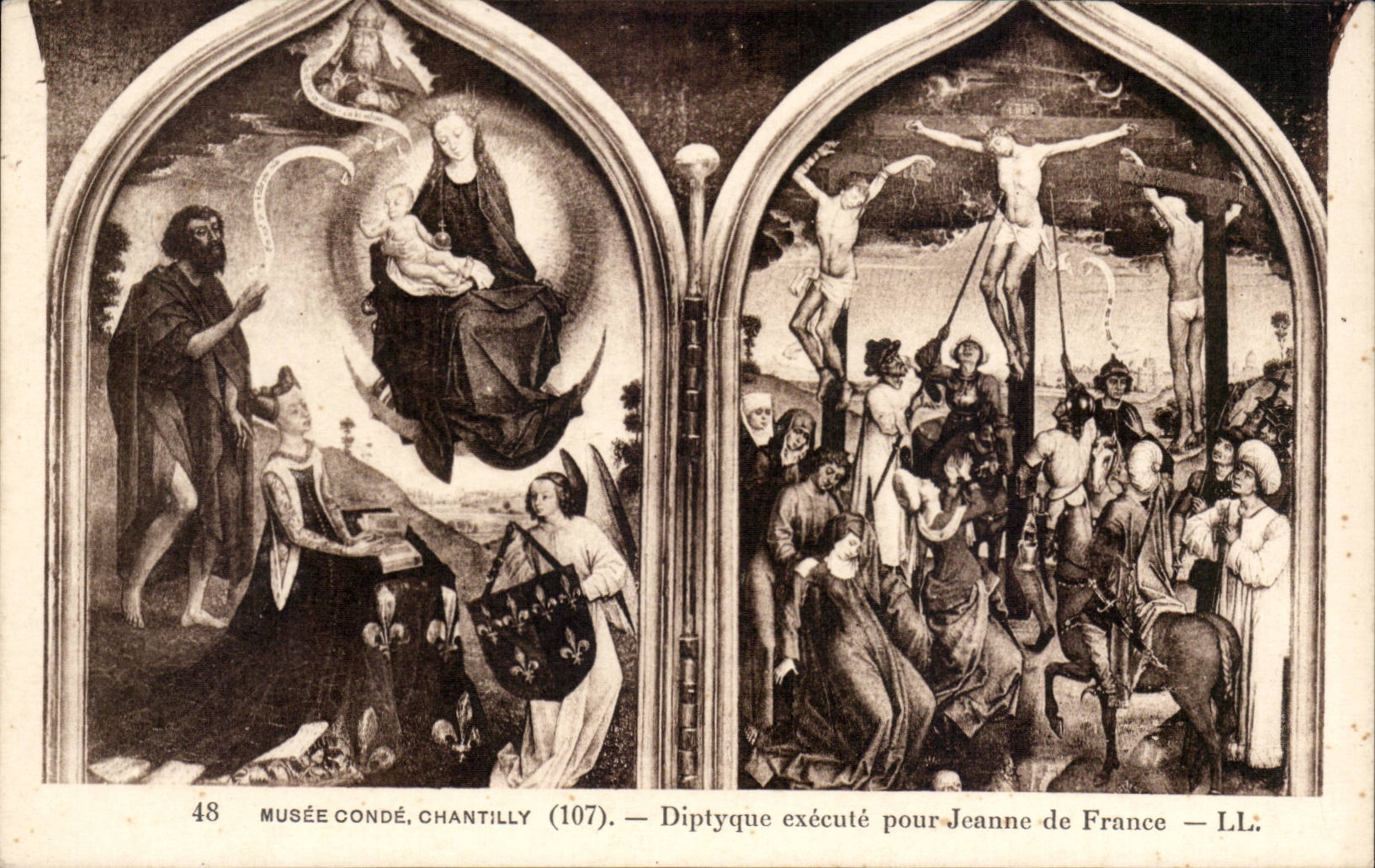 CPA Musee Conde Chantilly Diptyque execute par Jeanne de France