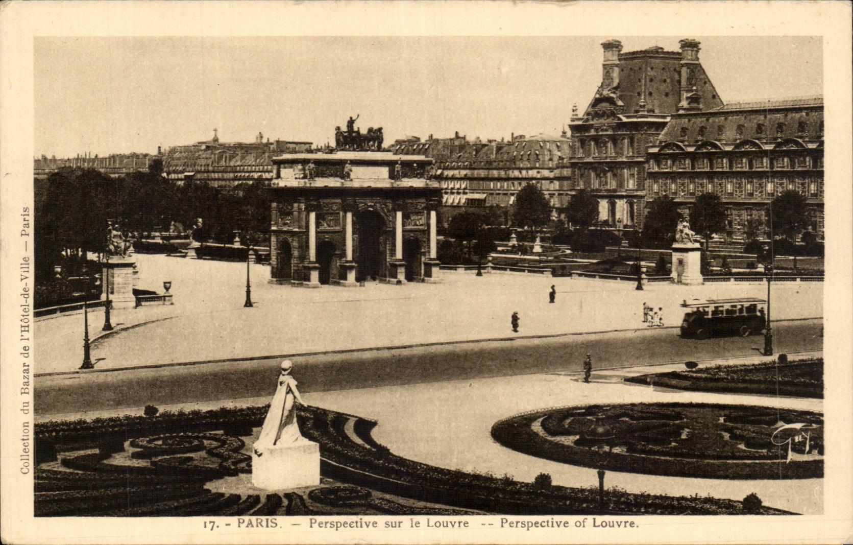 Paris CPA Perspective sur le Louvre