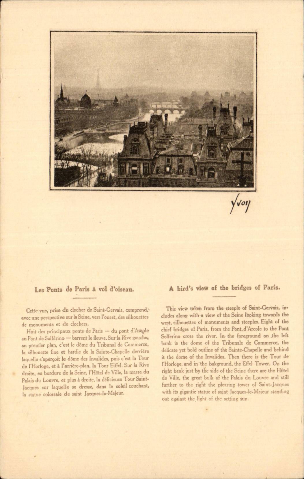 Paris CPA Les ponts de paris a vol d'oiseau Yvon