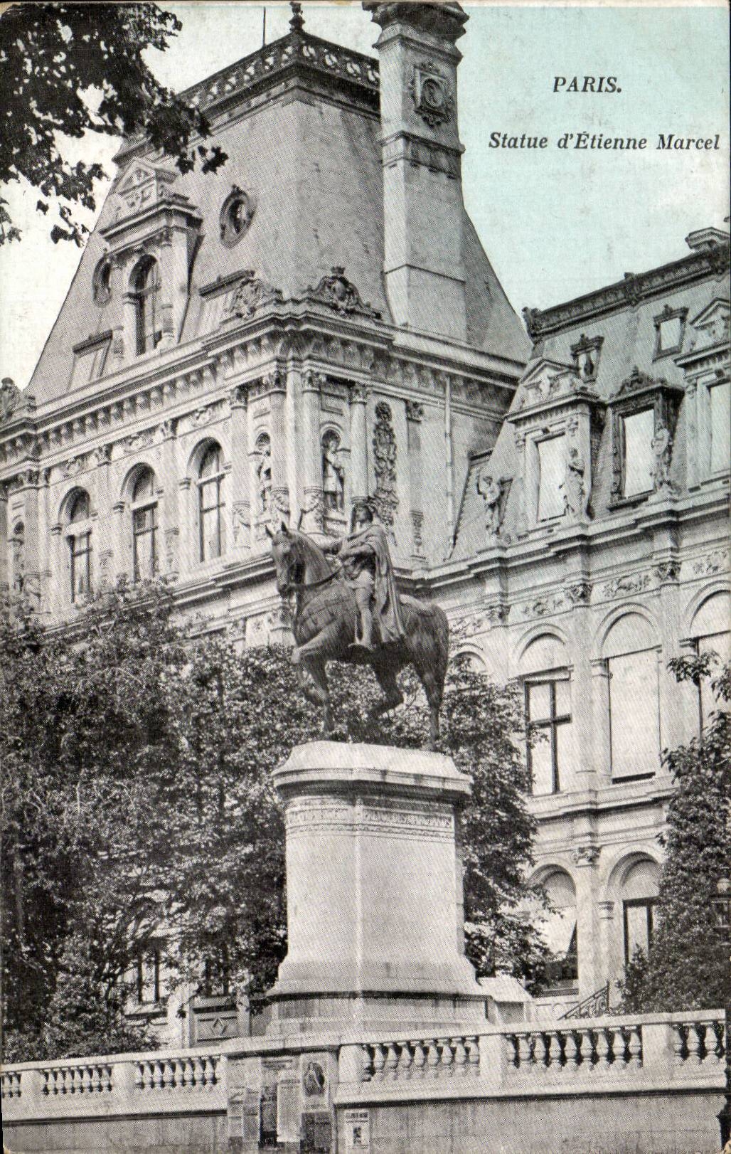 Paris CPA Statue Etienne marcel