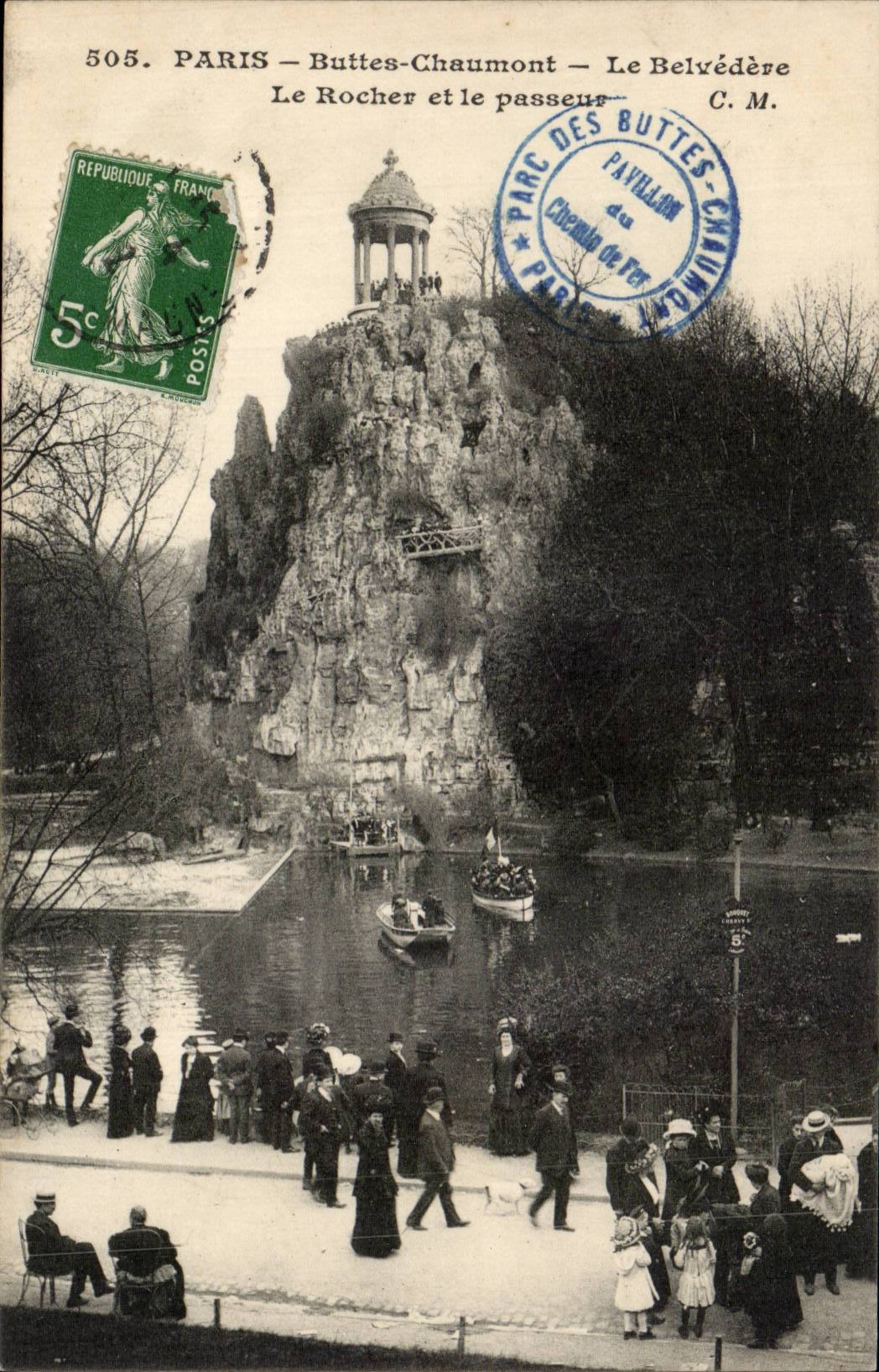 ParisCPA Chaumont Hillocks die Veranschaulichung der Felsen und der Grenzlaufer