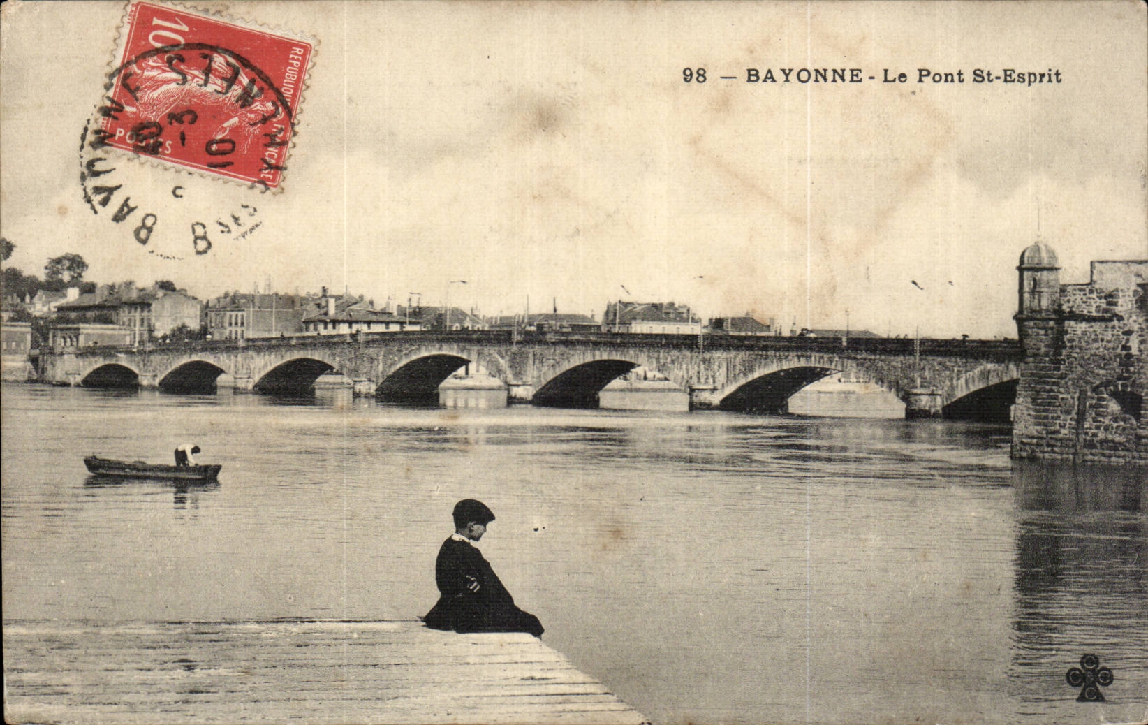 CPA Bayonne the bridge Saint Spirit