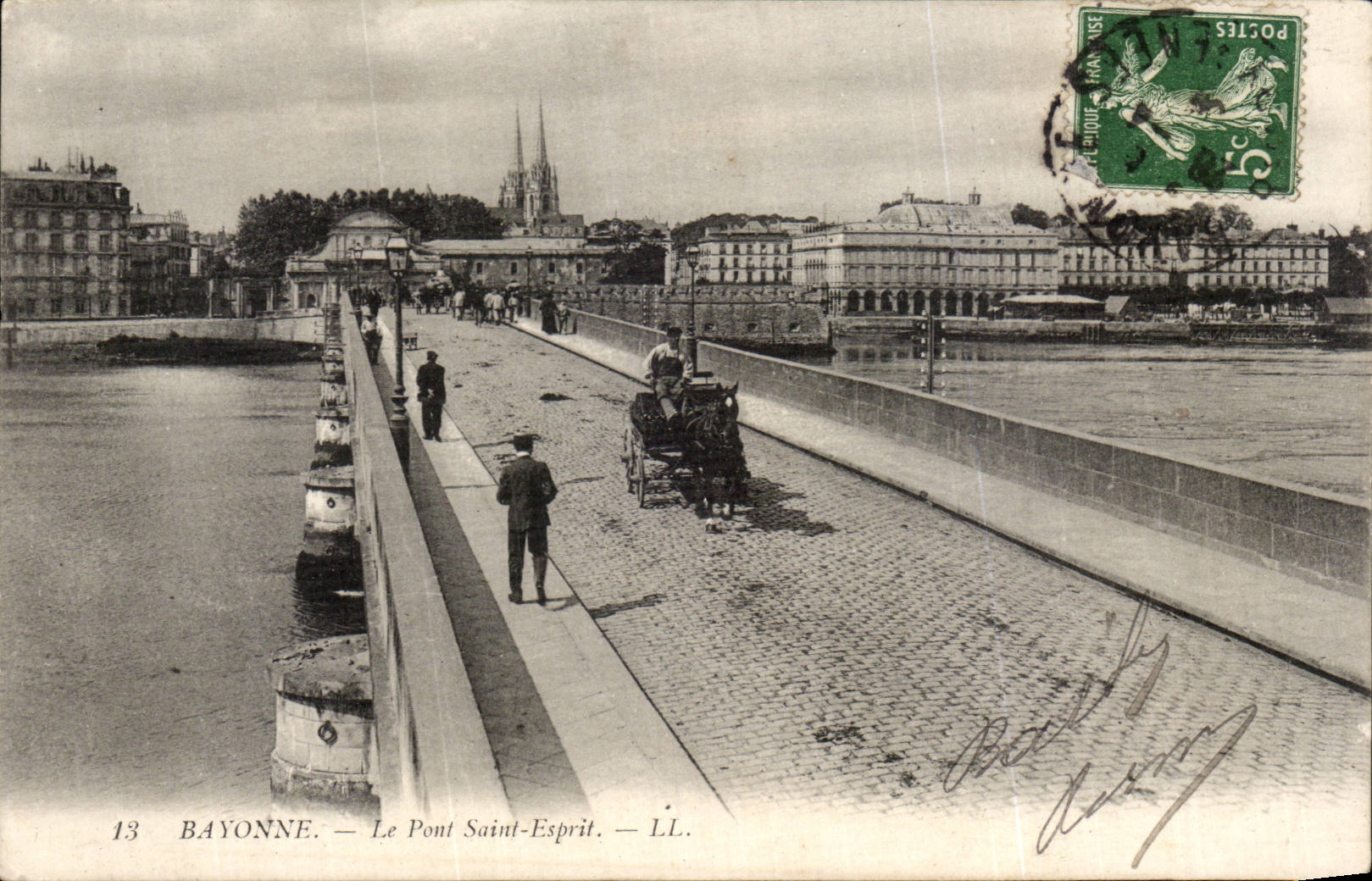 Bayonne CPA the bridge Saint Spirit