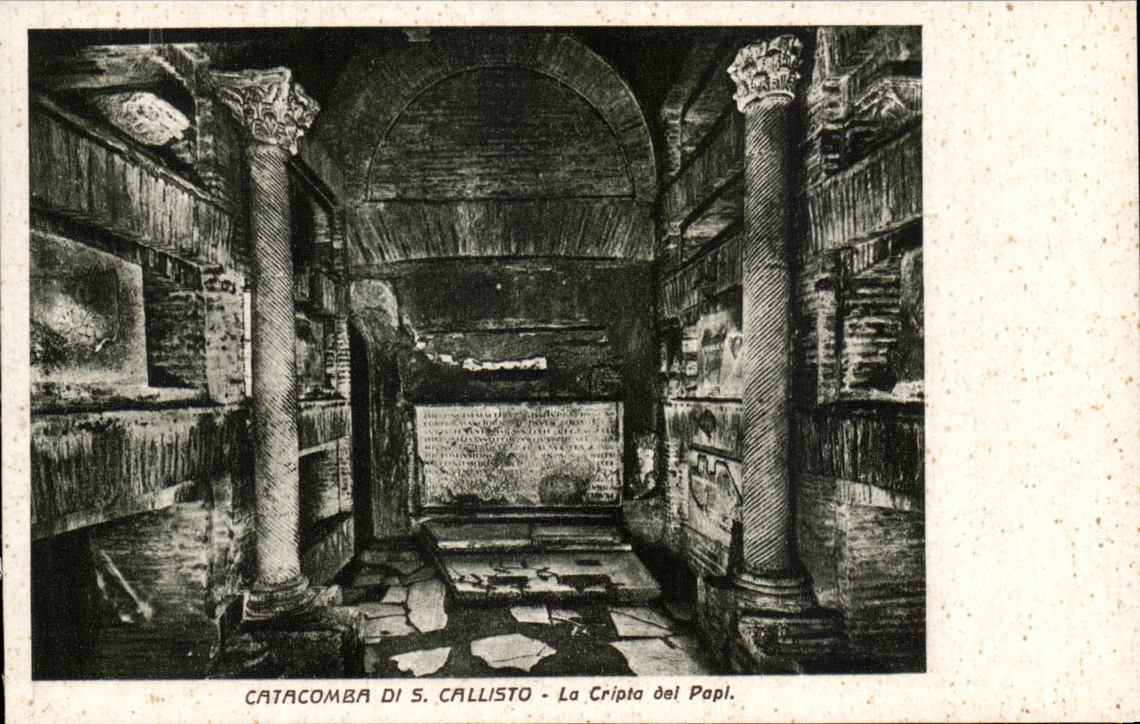 CPA Italien Italien Catacoomba di Callisto das cripta Del Papi