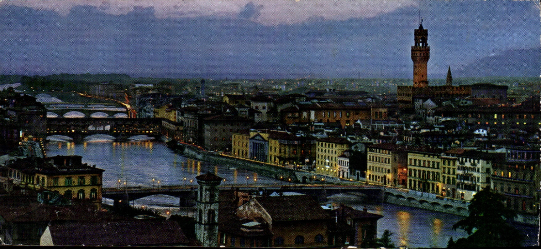 CPA Italy Italia Firenze Seen of the bridges