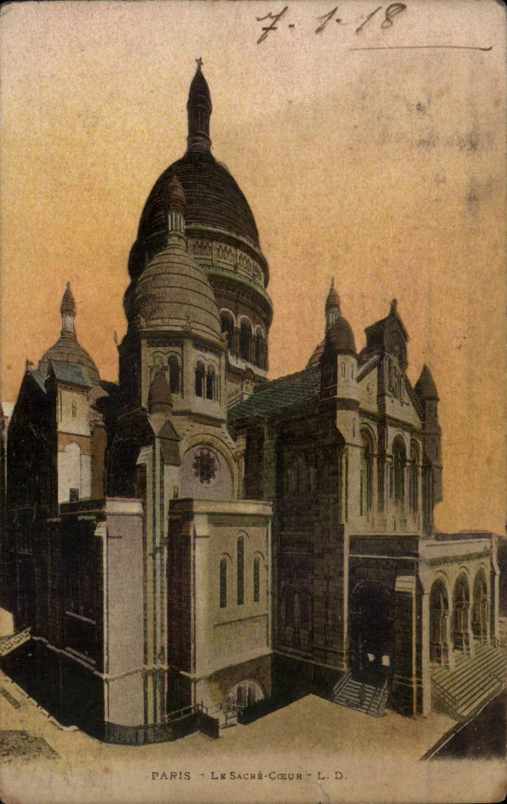 CPA Paris le sacre coeur