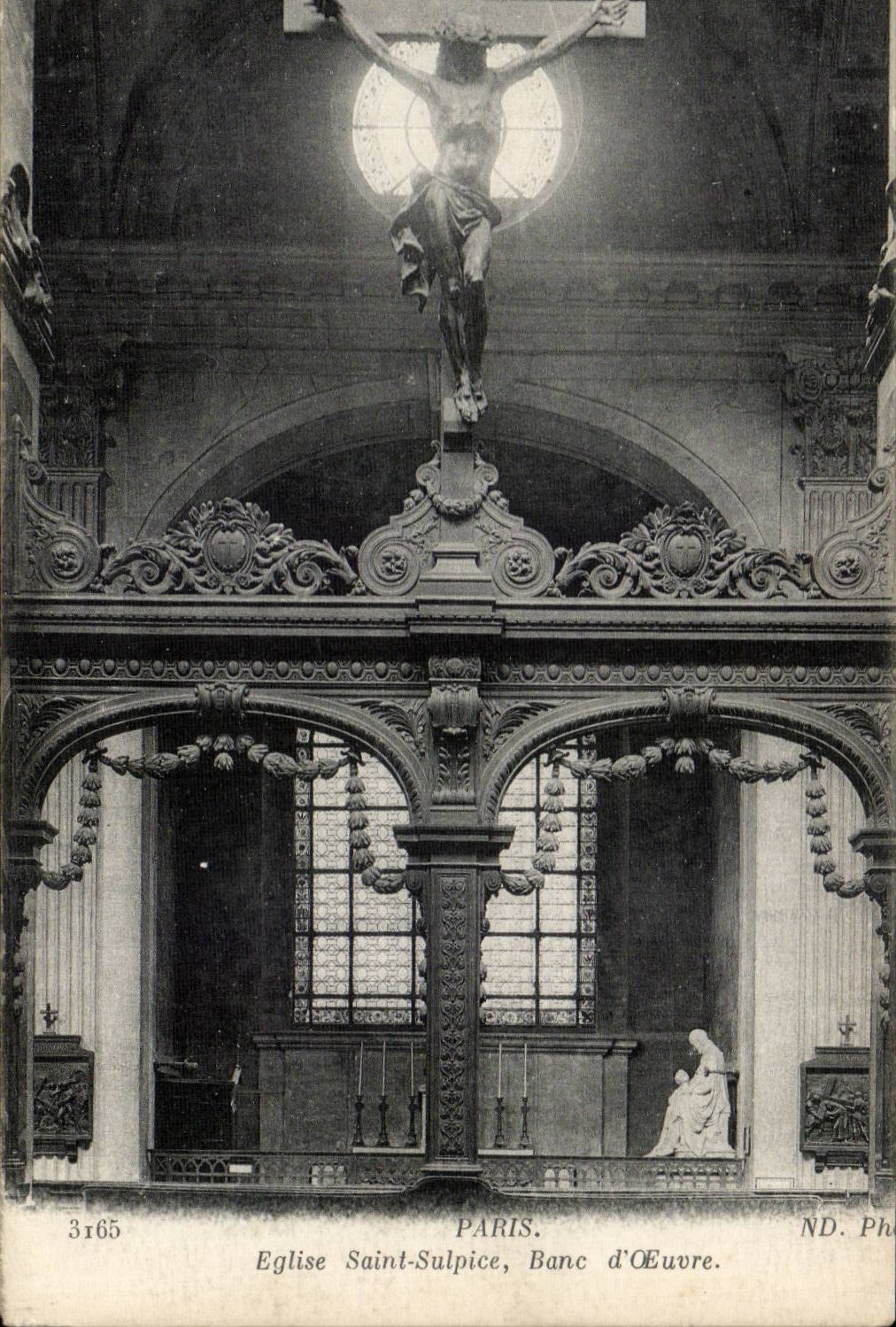 Paris CPA Eglise Saint Sulpice Banc d'oeuvre