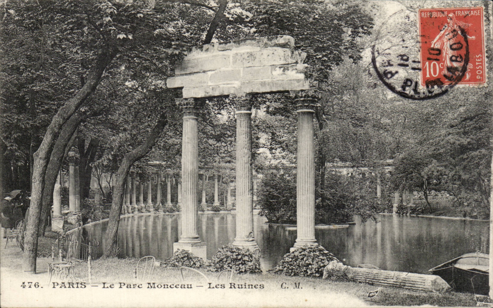 Paris CPA Park heap ruins