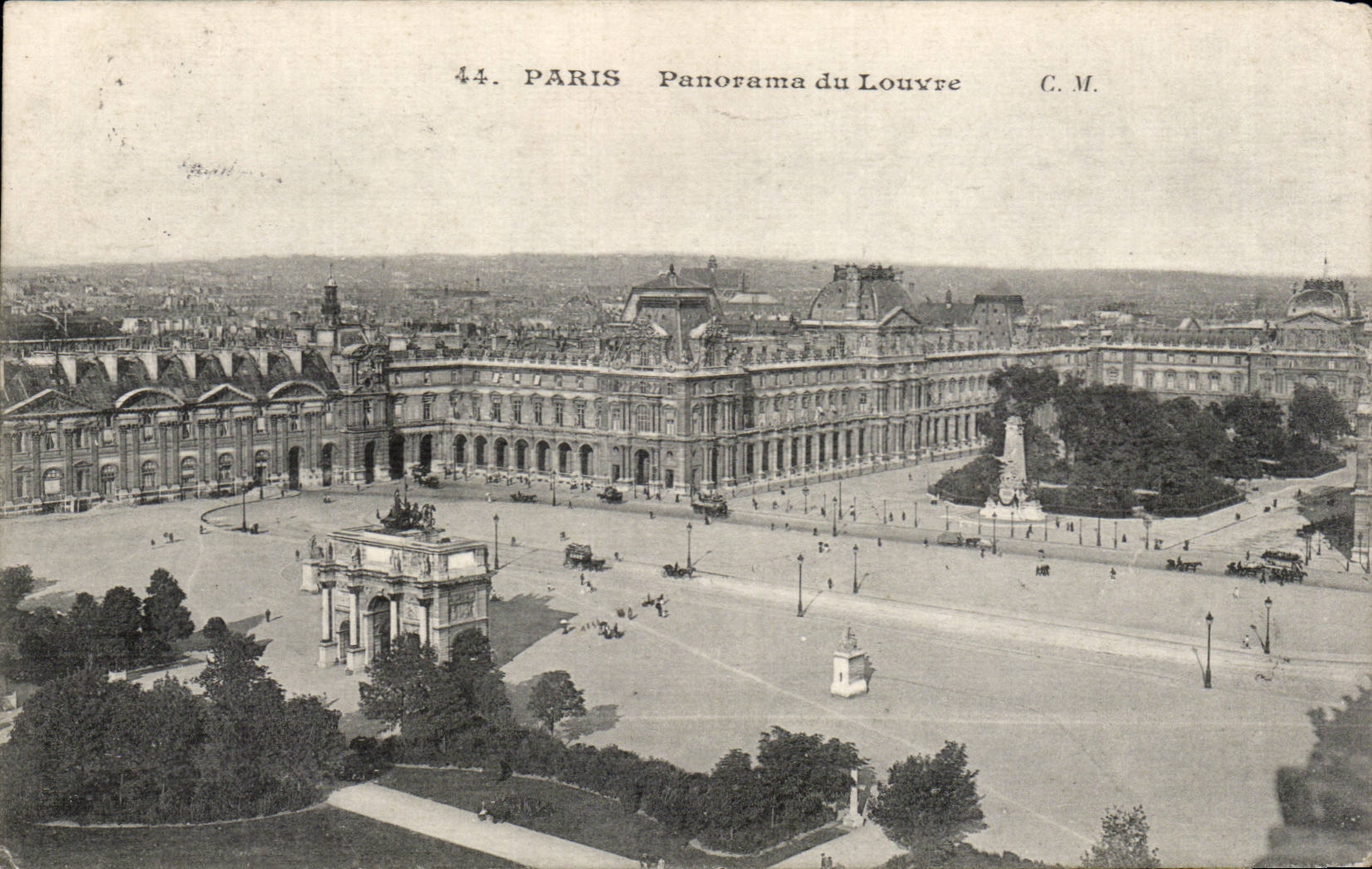 Paris CPA Panorama du Louvre
