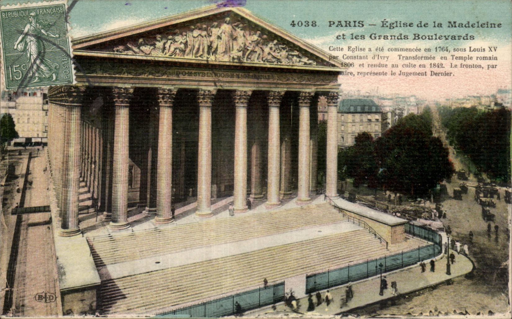 Kirche Paris-CPA des Madeleine und der grossartigen Prachtstrassen