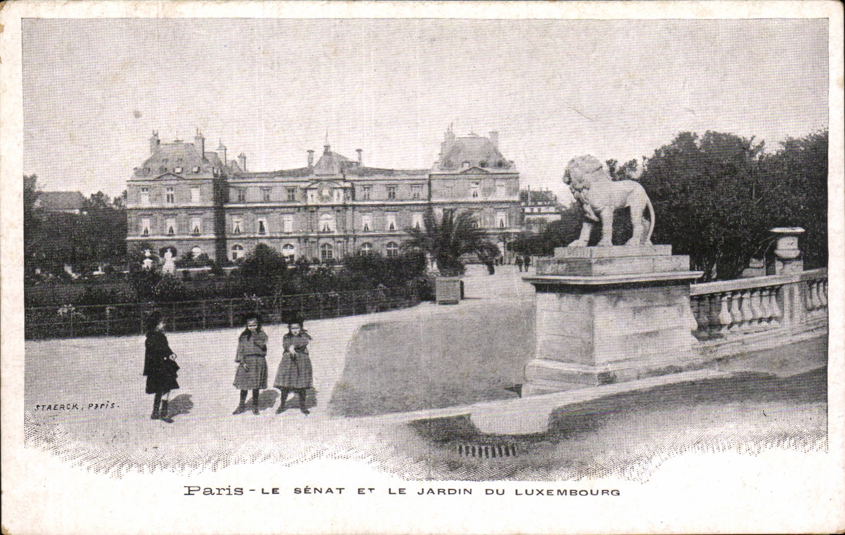 Paris CPA the Senate and the garden of Luxembourg