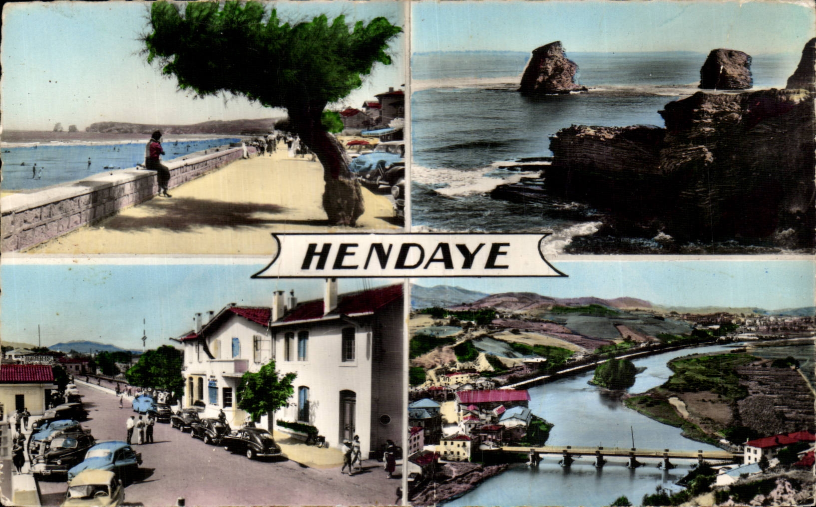 Hendaye MODERN CARD the beach Customs house