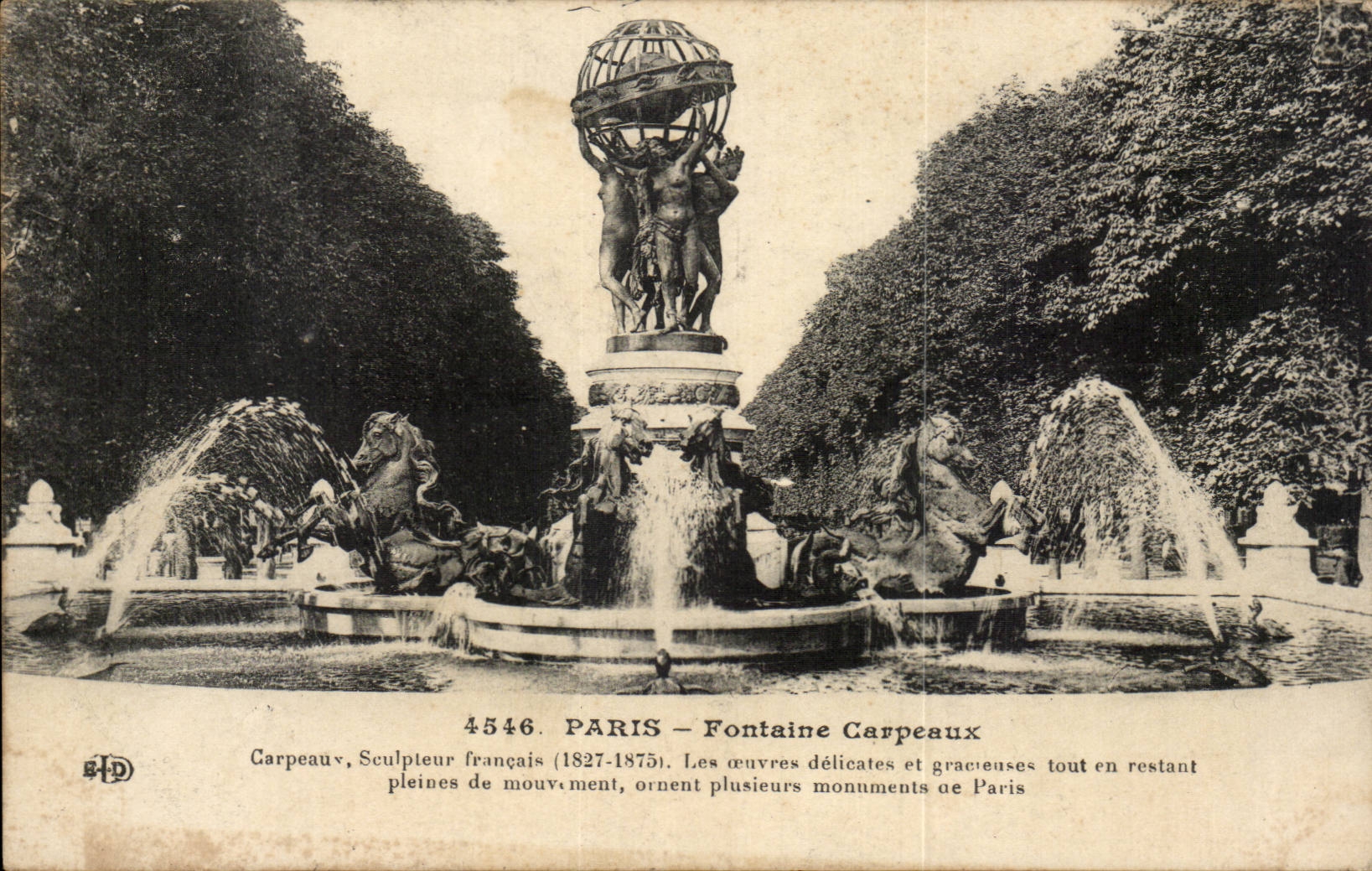 Paris CPA Fontaine Carpeaux