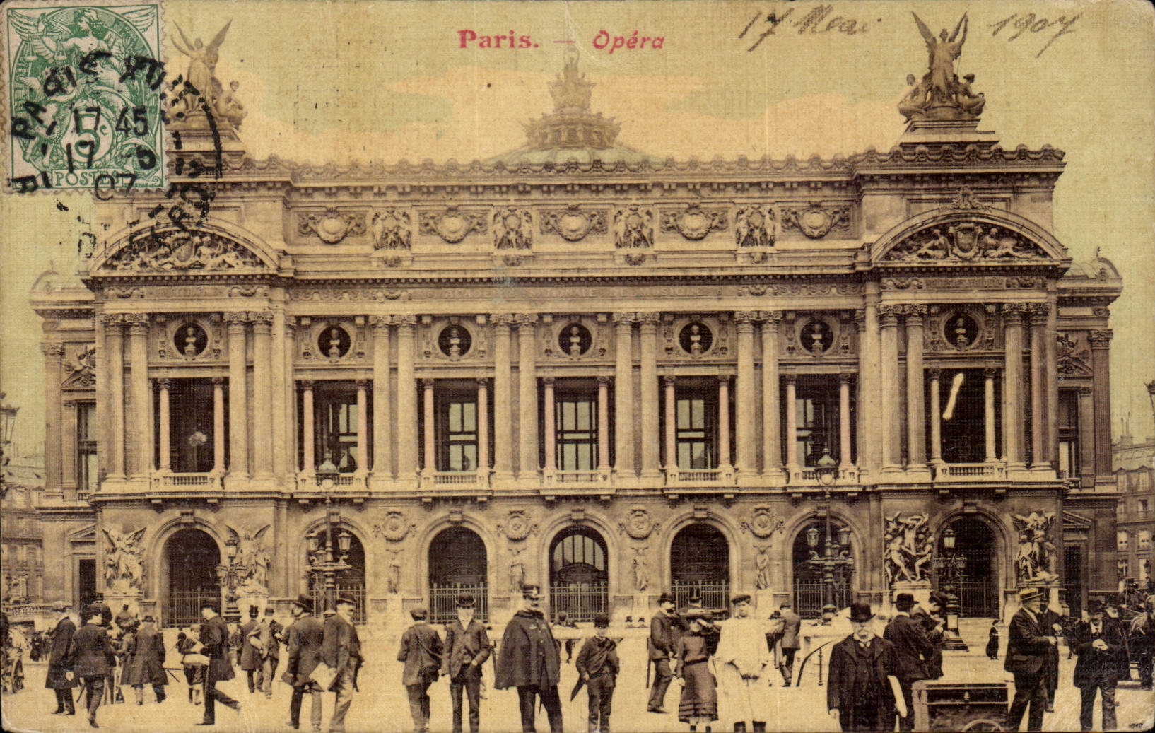 Paris CPA opera ( carte toilee )
