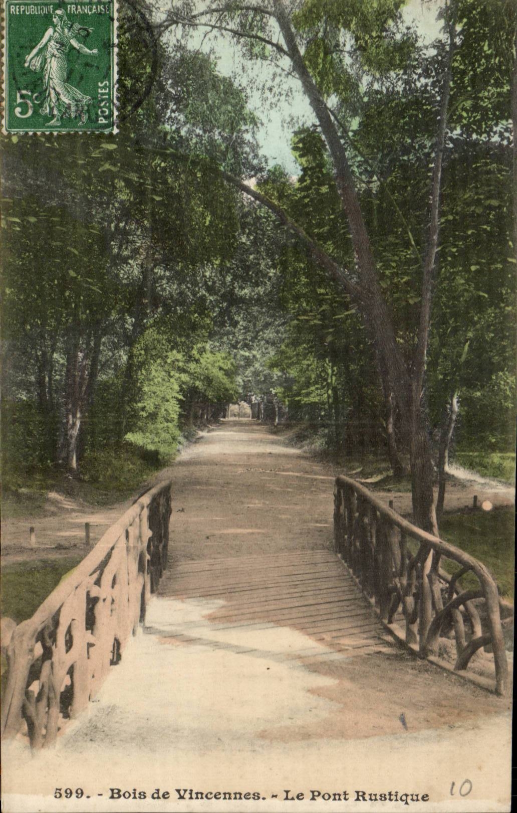 Paris CPA Wood of Vincennes the rustic bridge