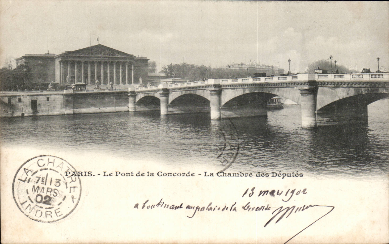 Paris CPA Bridge of the Harmony House of Commons