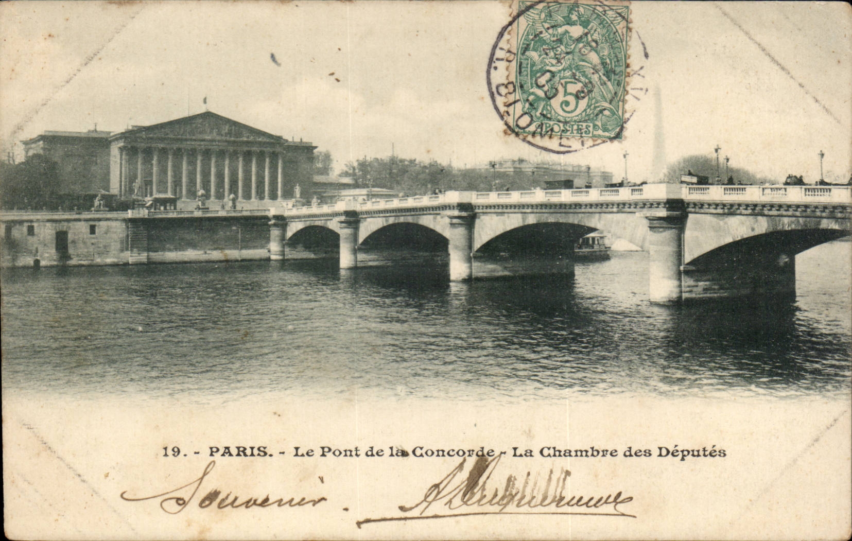 Paris CPA Bridge of the Harmony House of Commons