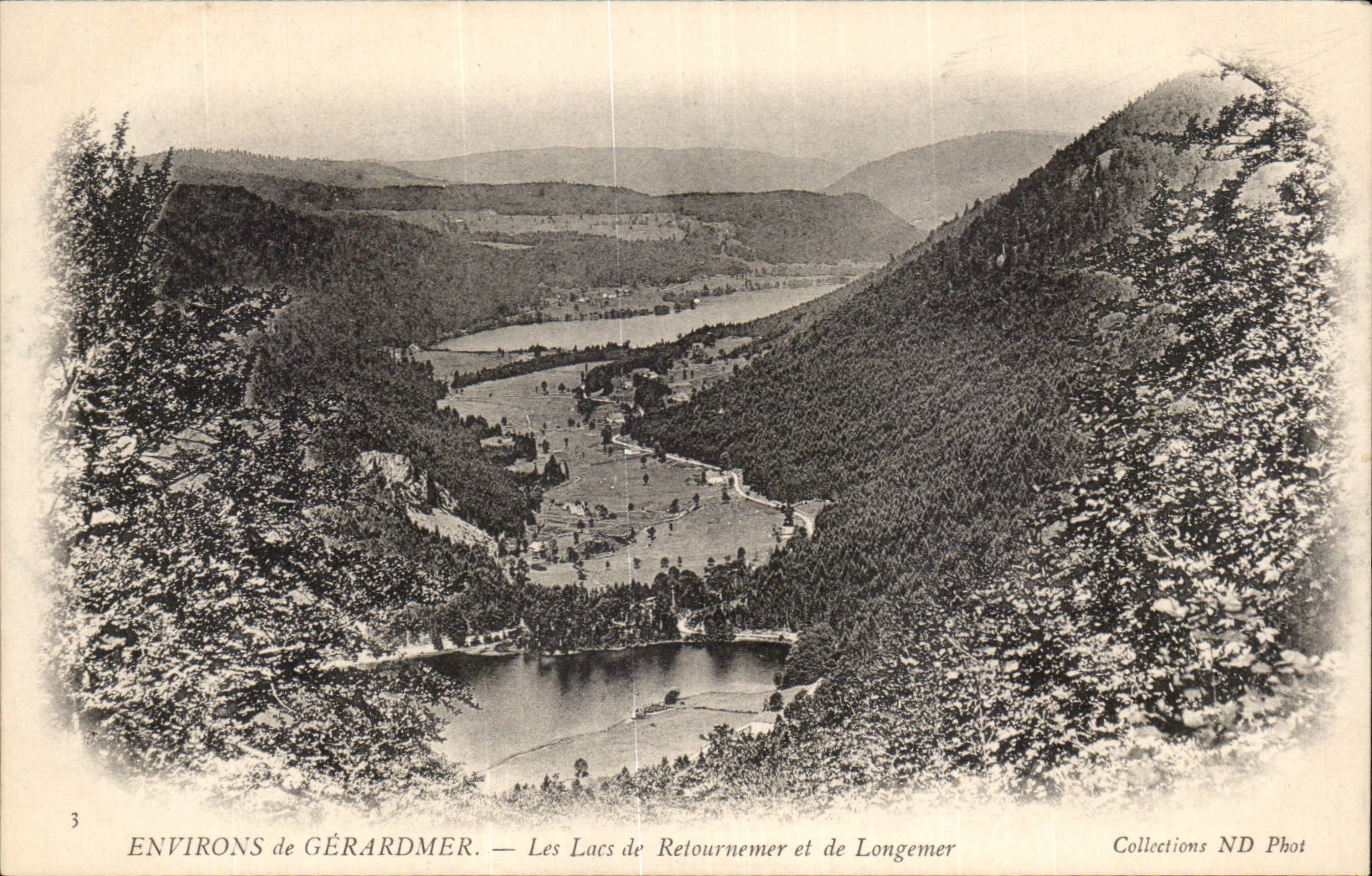 Surroundings of Gerardmer CPA Lakes Retournemer and Longemer
