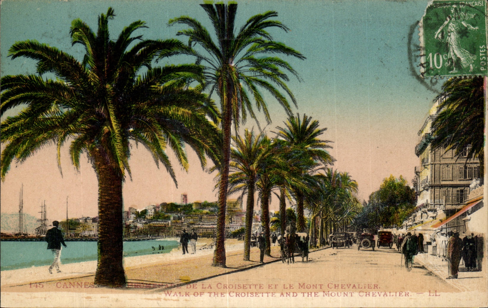 Cannes CPA Walk of the small cross and the Mount Knight