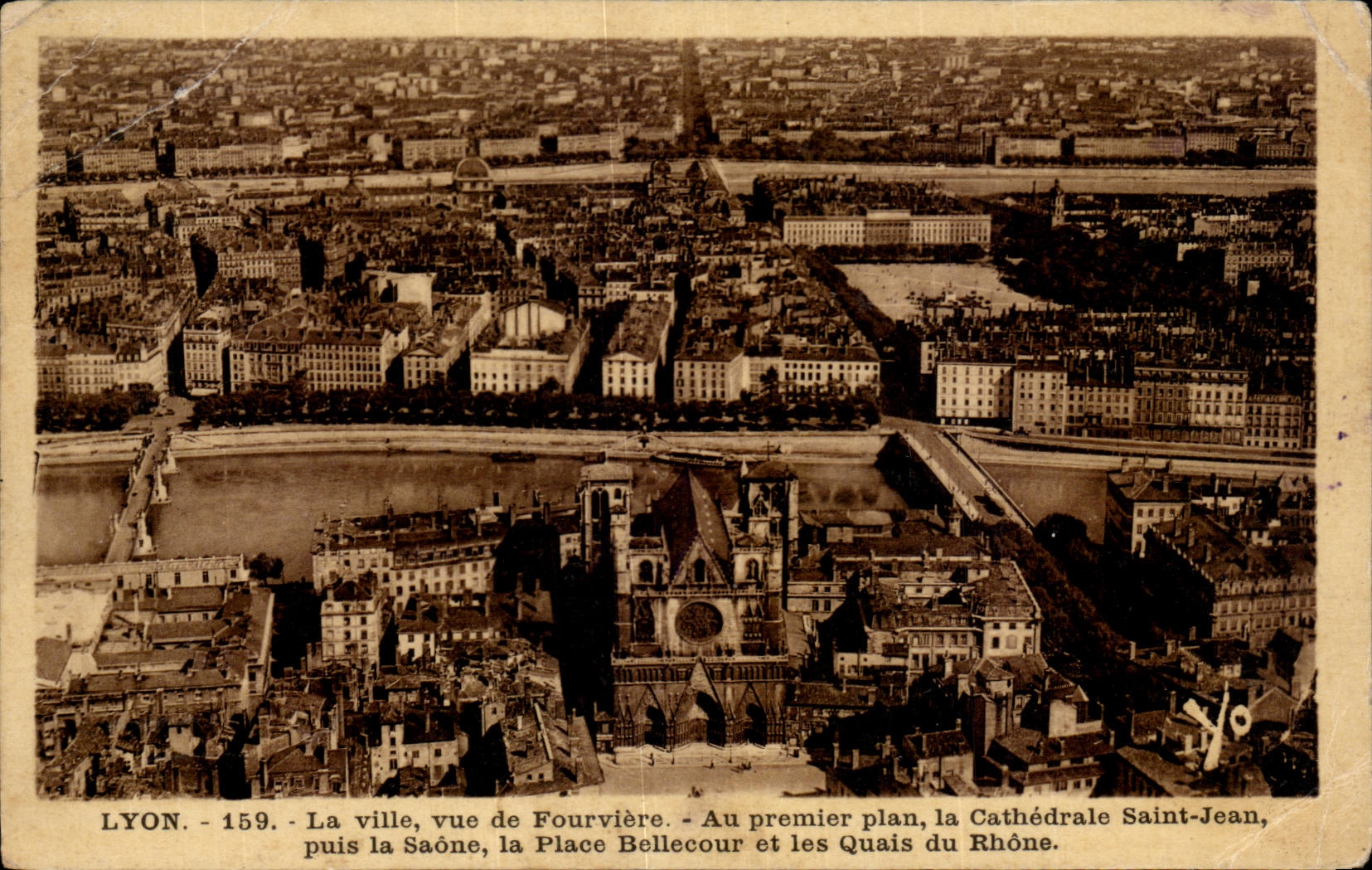 CPA Lyon the city seen of Fourviere