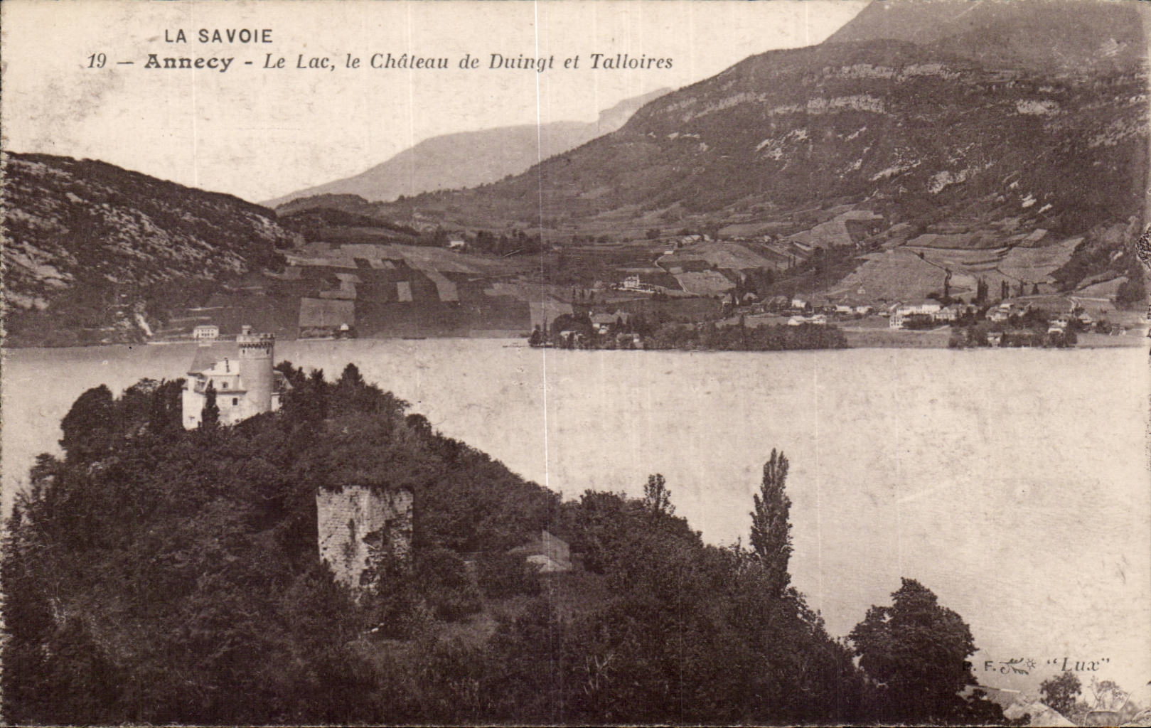 CPA Annecy the lake the castle of Duingt and Talloires