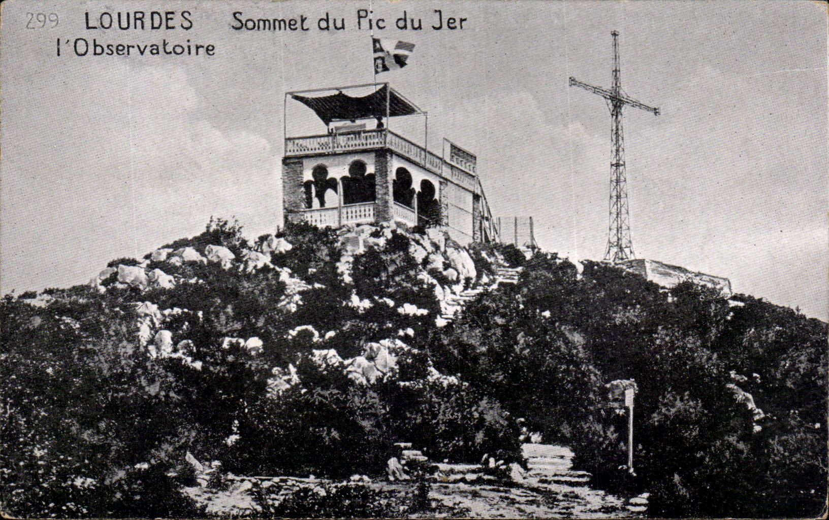 CPA Lourdes Summit of the peak of Jer the observatory