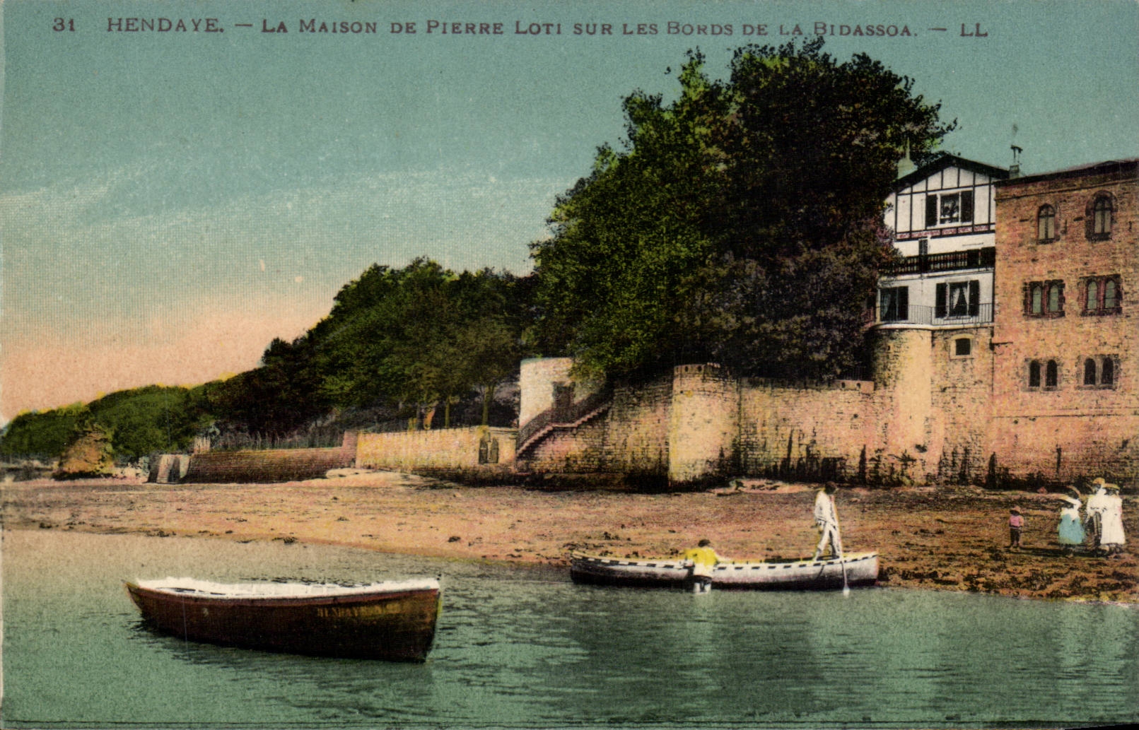 Hendaye CPA the stone-built house parcelled out on the edges of Bidassoa