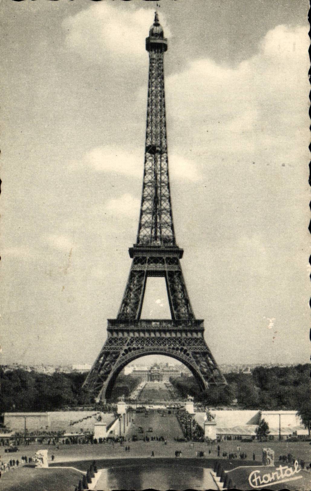 CPA Paris Eiffel Tower Tower