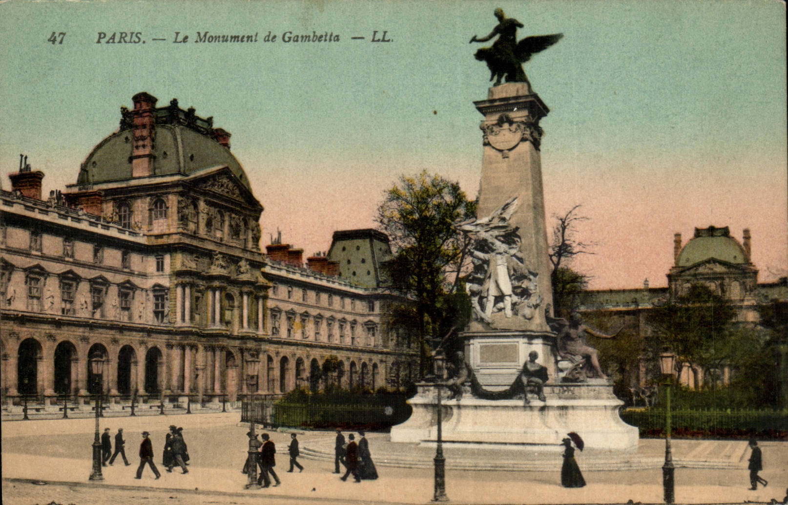 CPA Paris Monument de Gambetta