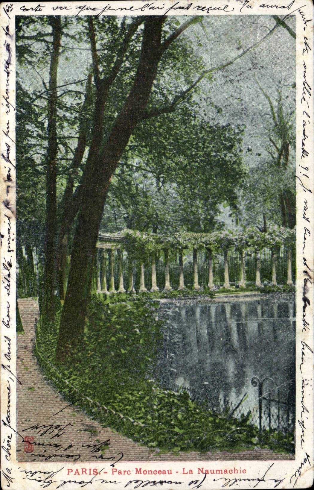 CPA Paris Park-Haufen Naumachie