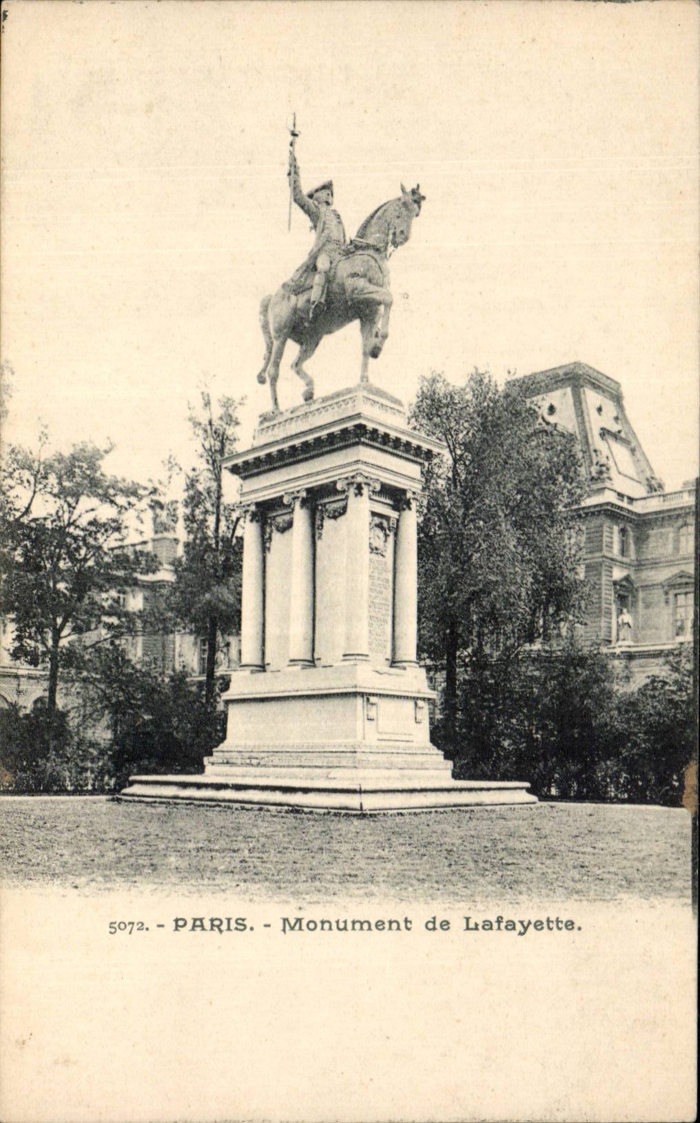 CPA Paris Monument de Lafayette