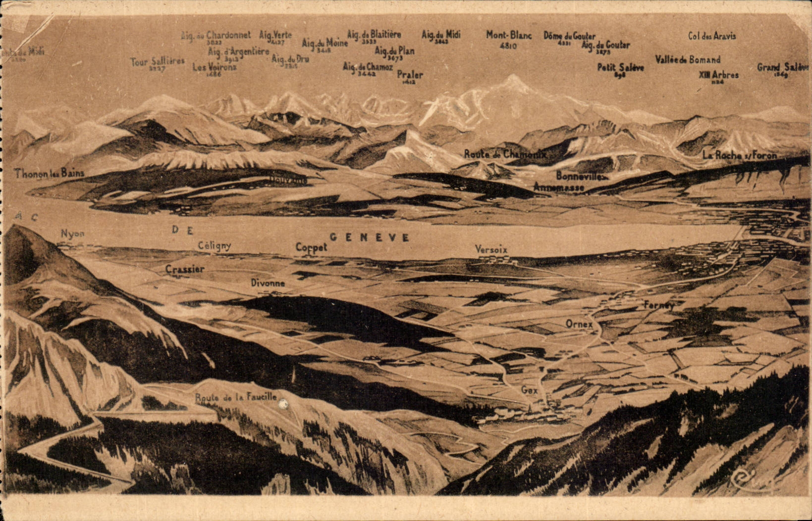 CPSM Gex Sickle Seen on the Alps