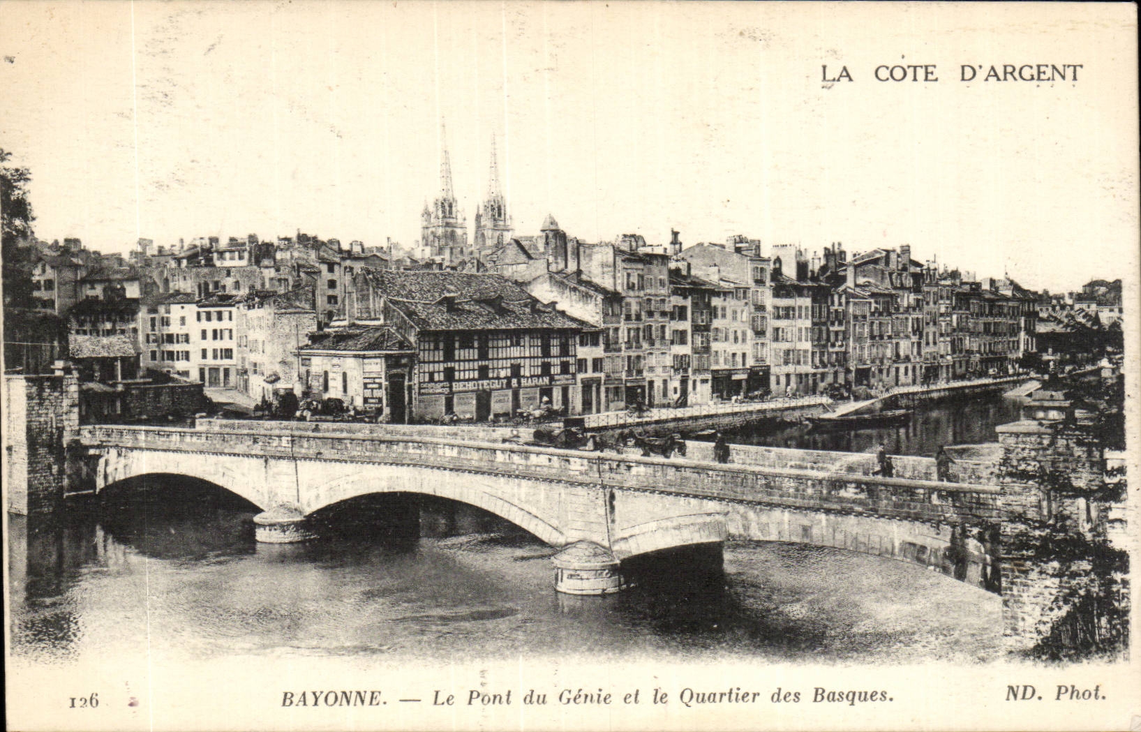 CPA Bayonne the bridge of the genius and the district of the Basque