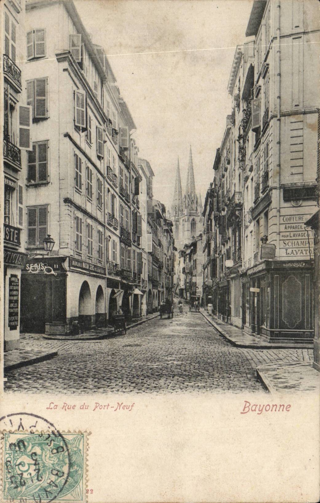 CPA Bayonne the street of the new port