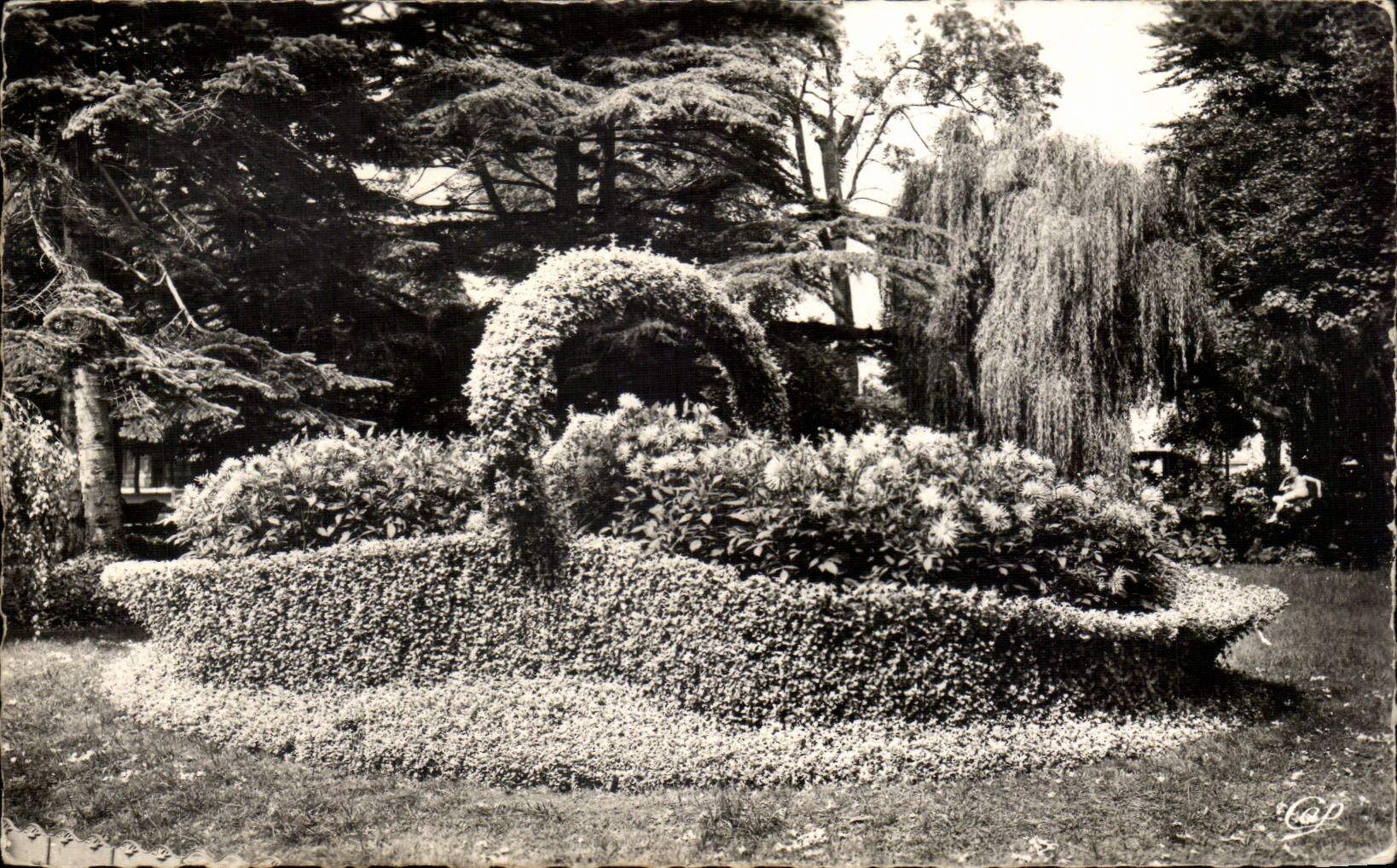 CPA Bayonne the public garden