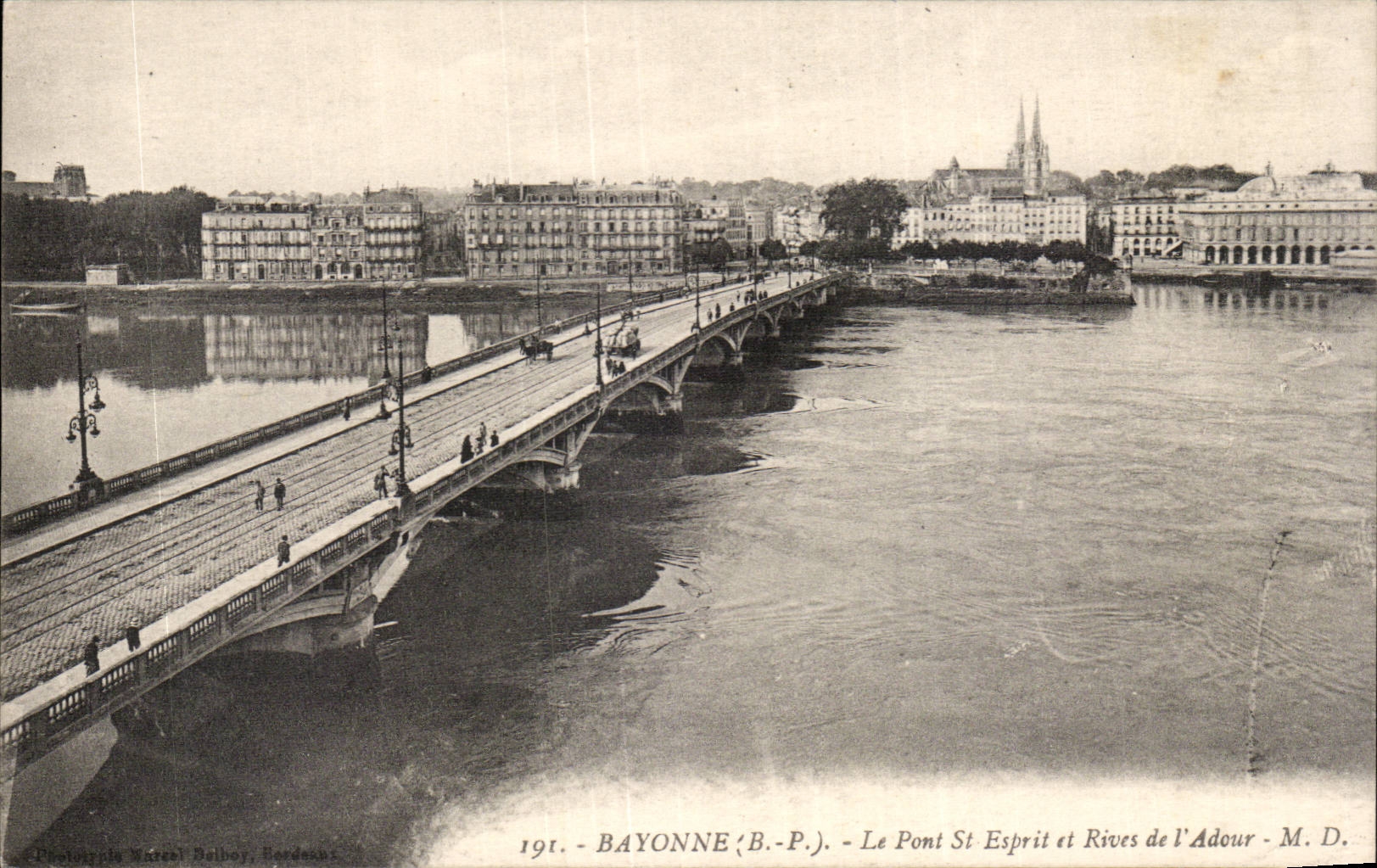CPA Bayonne the bridge St Spirit and Banks of Adour