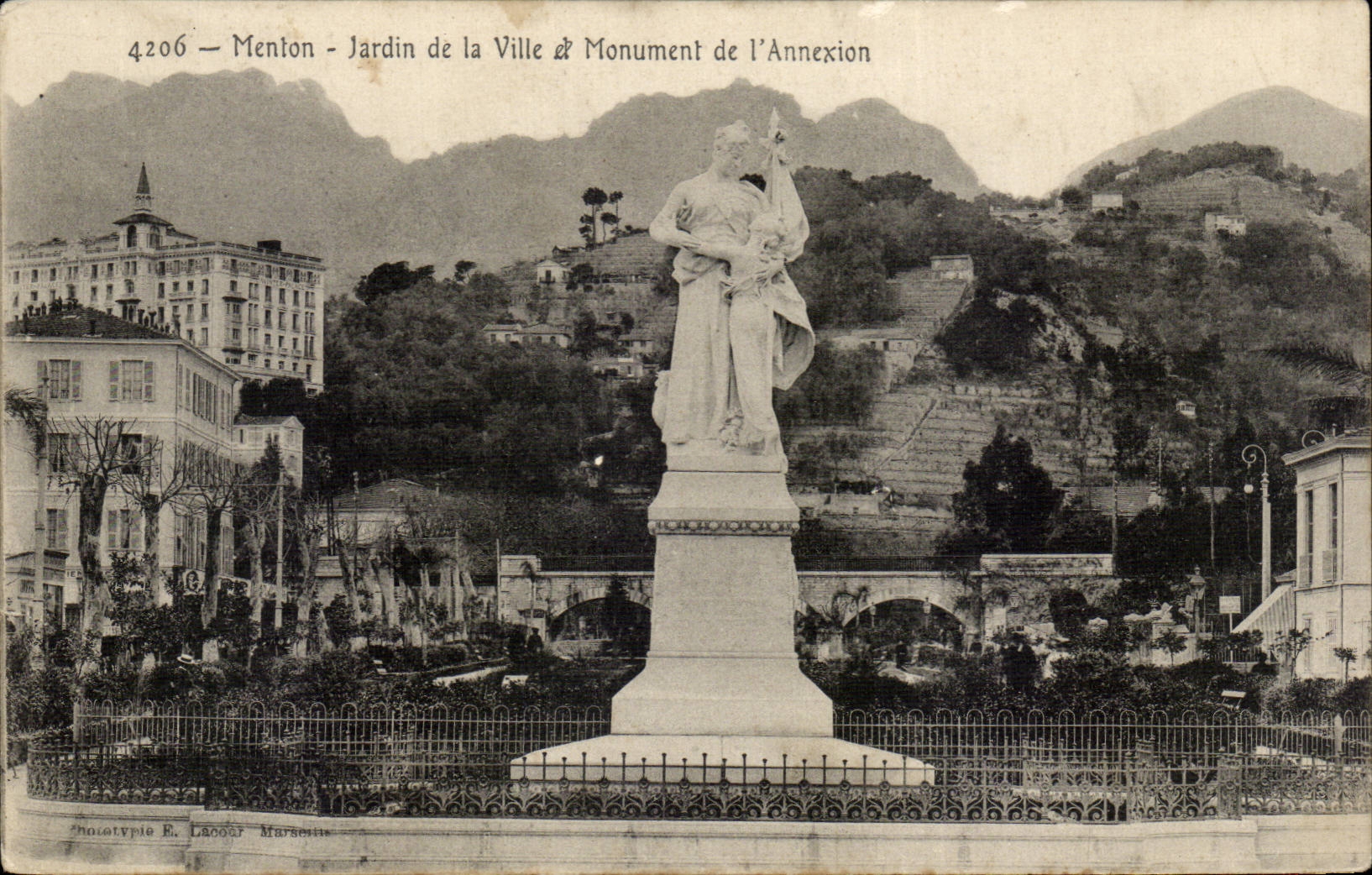 CPA Menton Garden of the city and monument of the annexation
