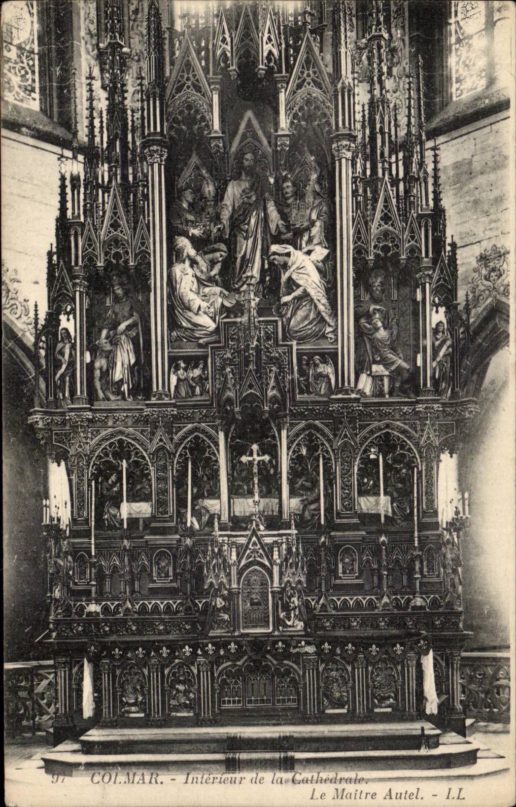 CPA Interior Colmar of the cathedral