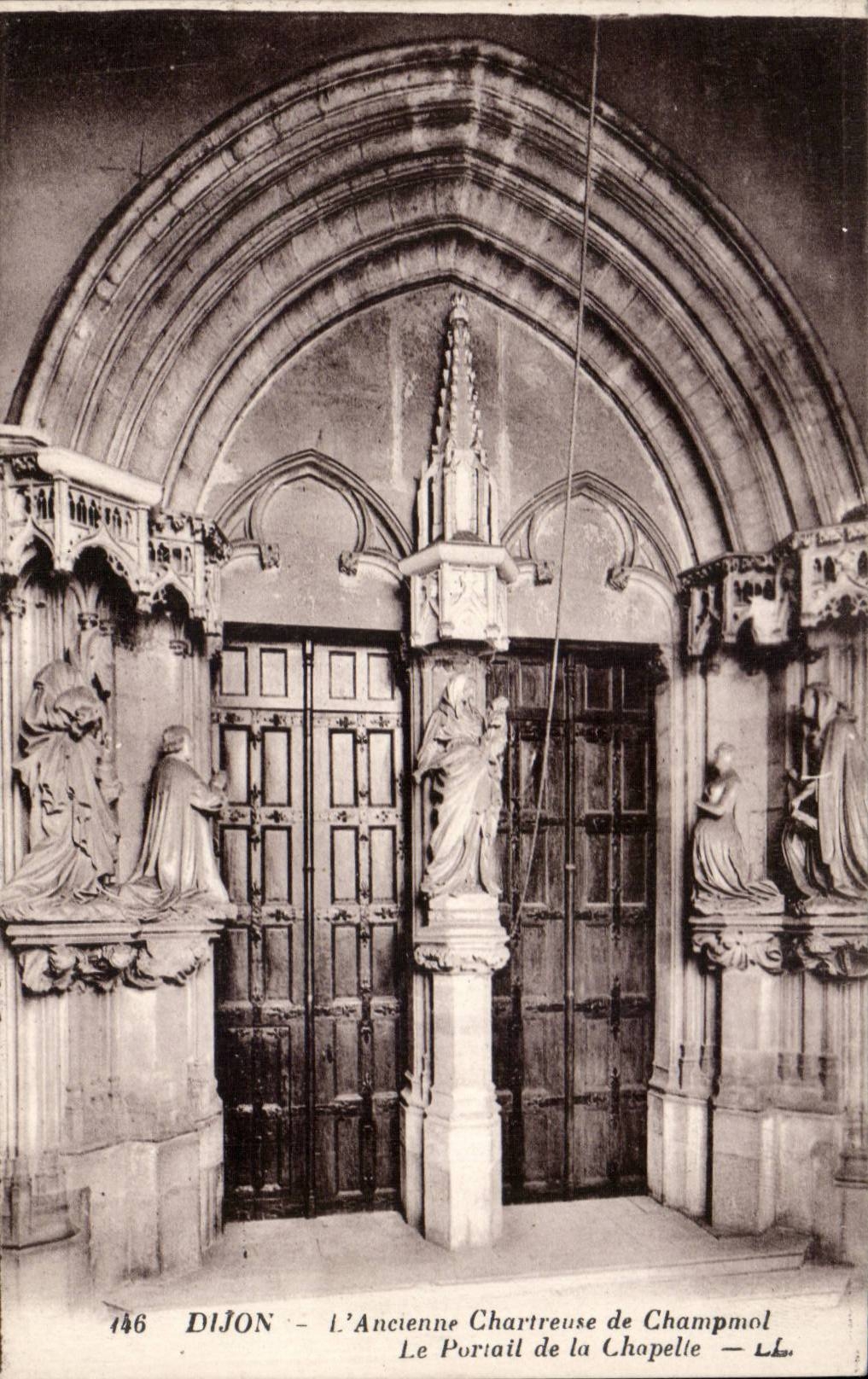 Altes CPA Dijon Chartreuse de Champmol das Gatter der Wolbung