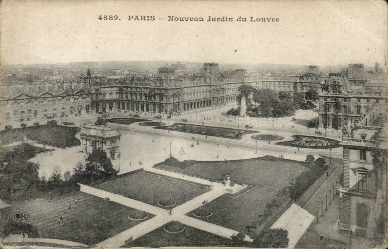Paris CPA Nouveau jardin du Louvre