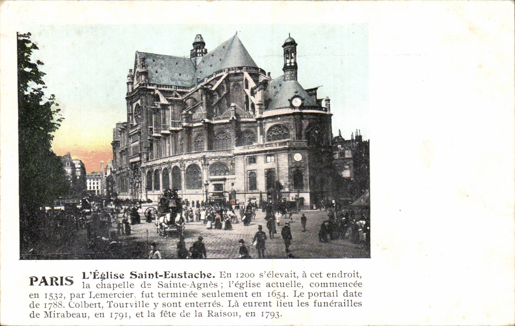 Paris CPA Eglise Sainte Eustache