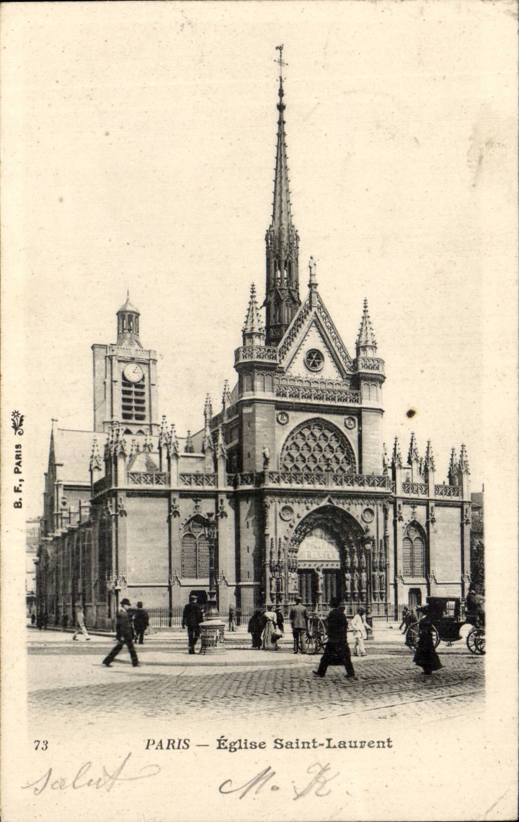 Paris CPA Eglise Saint Laurent