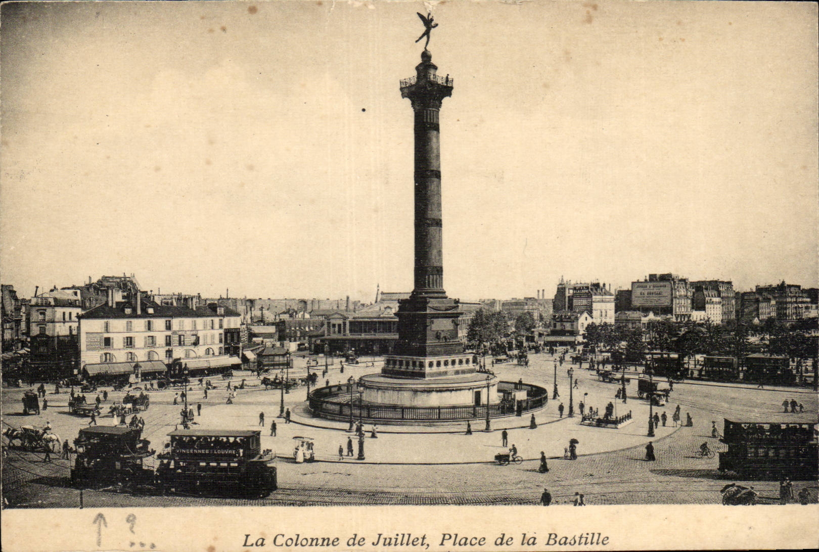 Paris CPA Colonne of July Places bastille