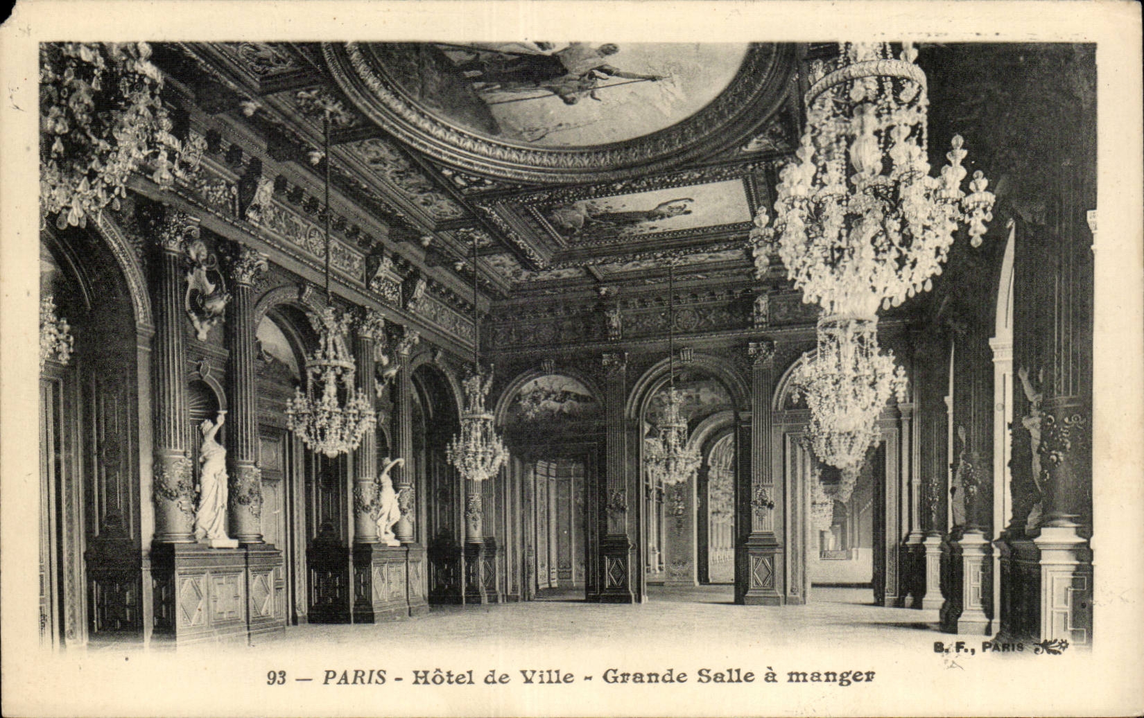 Paris CPA Hotel de ville Grande salle a manger